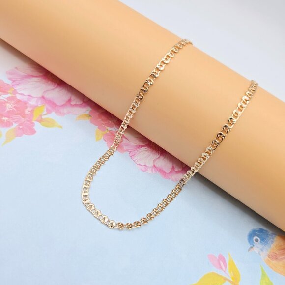 "Chunky Rose Gold Chain Necklace for Bold Statement Look, 19.7 Inch, XPNL0079 - Picture 4 of 12